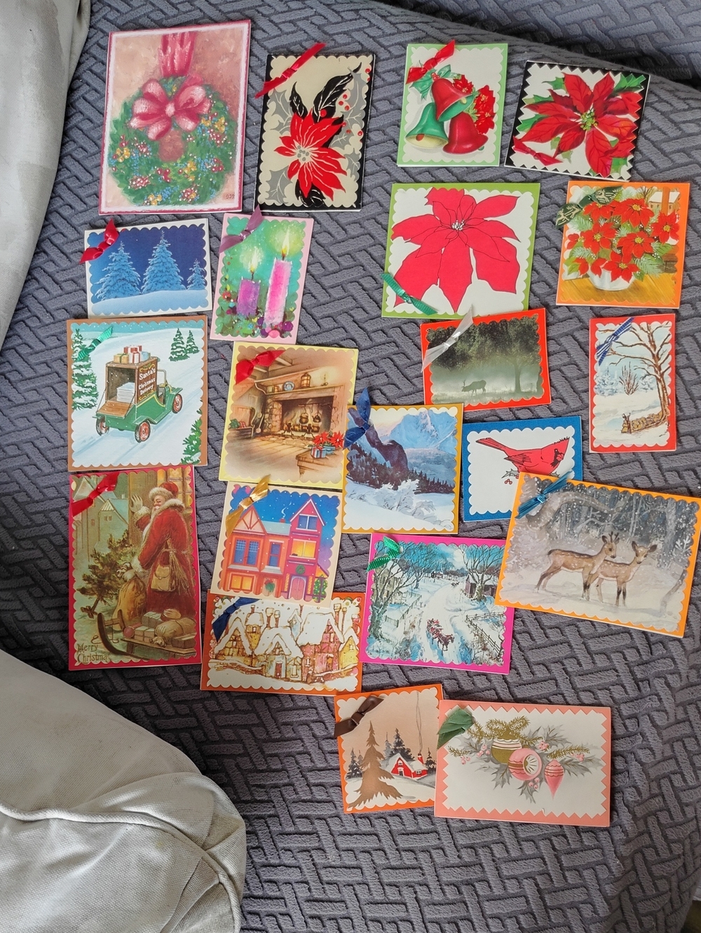 Set Of 21 Vintage Handmade Holiday Christmas Gift Tags